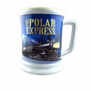 𝅺the Polar Express 3D Raised Belive Ticket Ceramic Hot Chocolate Coffee Mug